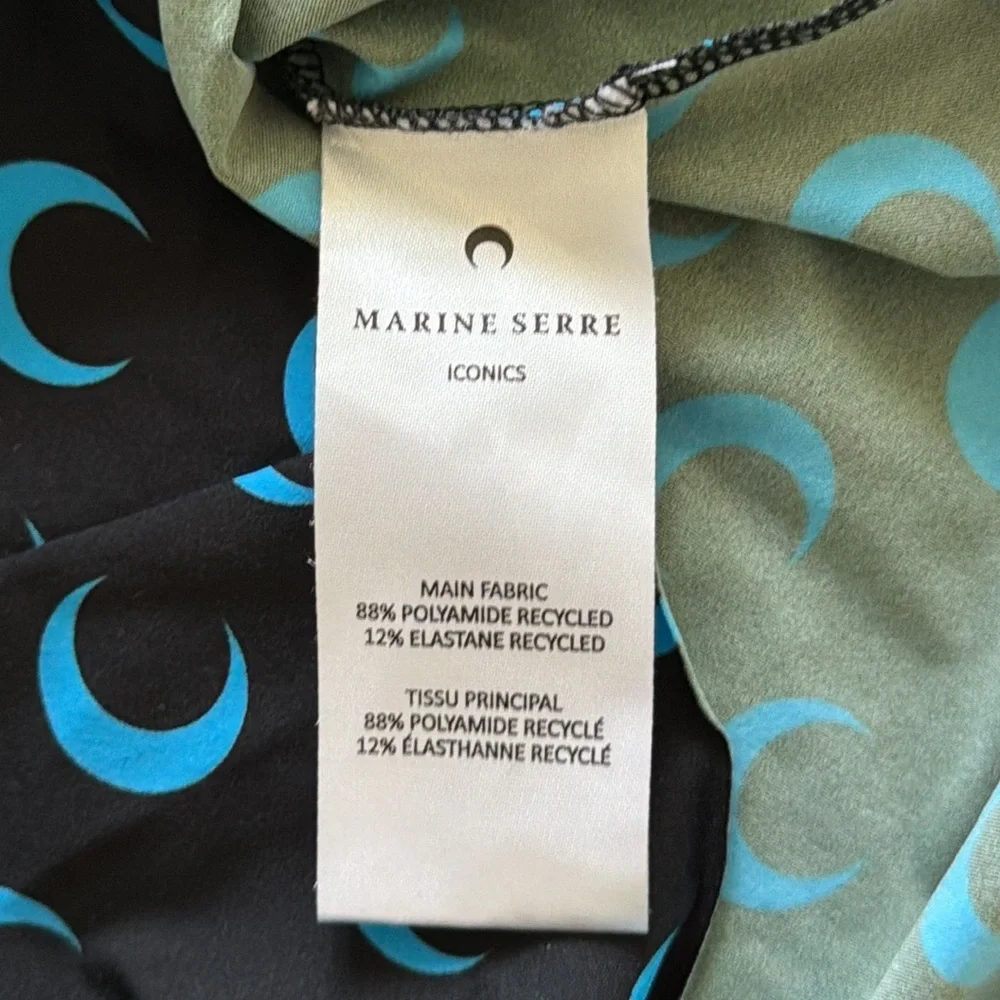 Marine Serre White Line jersey crewneck crescent moon top, size S_4